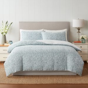 Barley Seaspray Blue Quilt Cover Set by Laura Ashley