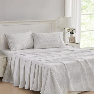 Gingham Stone Sheet Set by Laura Ashley