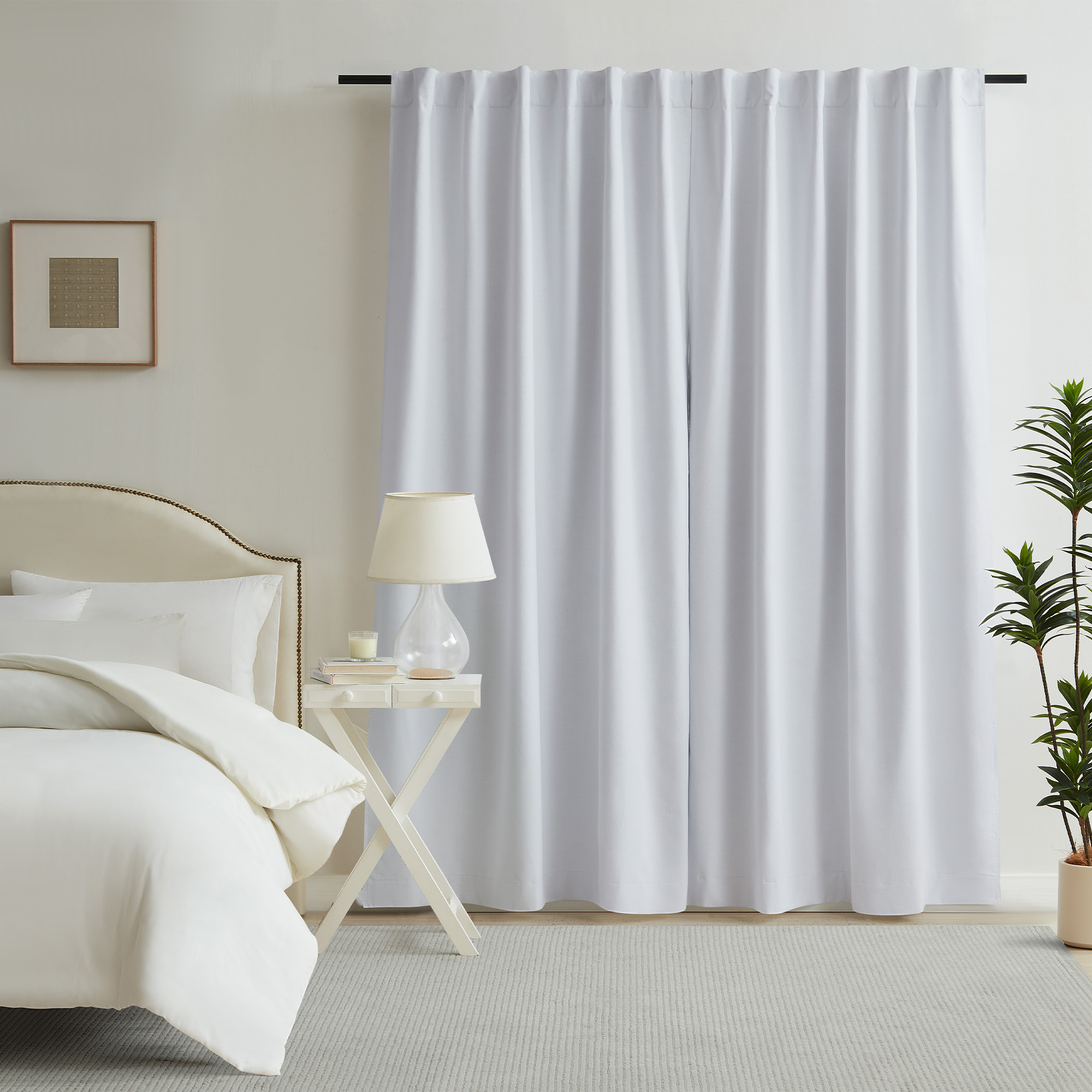 White blockout curtains discount