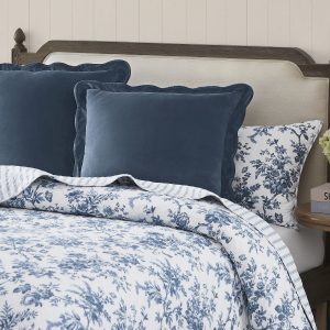 Somerford Midnight Blue European Cushion by Laura Ashley