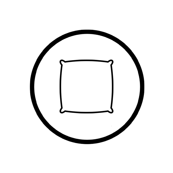 bed cushion size symbol