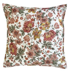 Lambton Garden Plaster Pink cushion by Laura Ashley